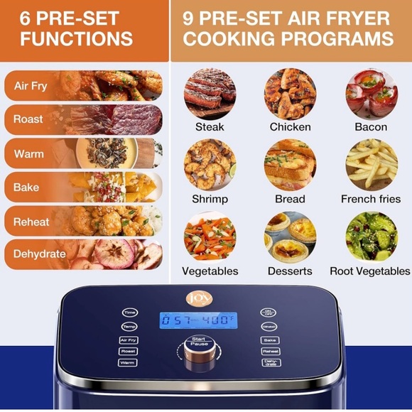 6 Qt smart air fryer Joy Kitchen - Picture 2 of 4